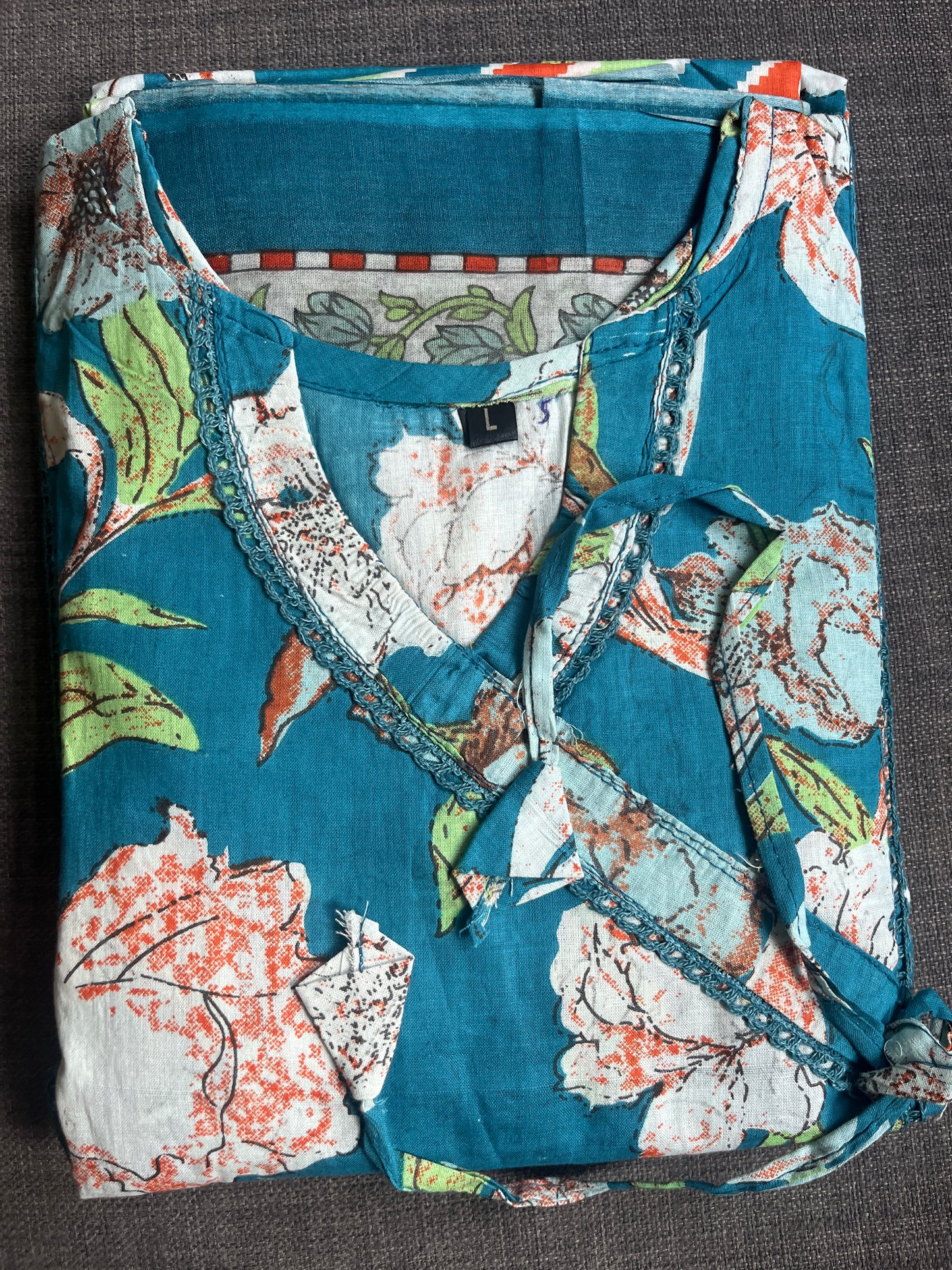 Comfy home wear / green florals