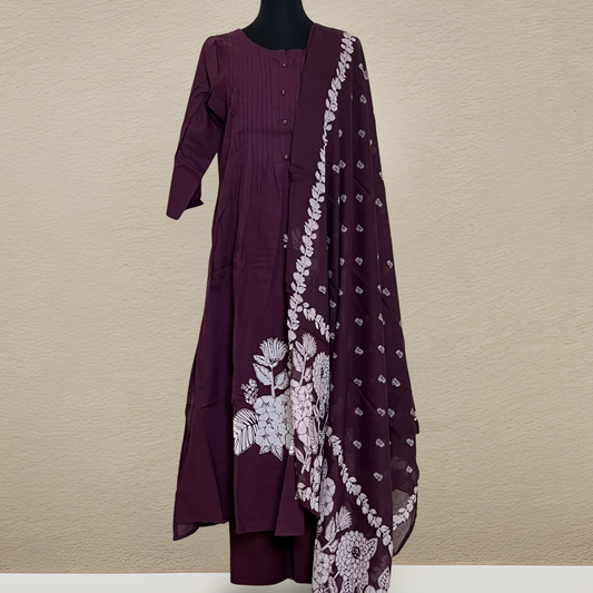 Three Piece Burgandi