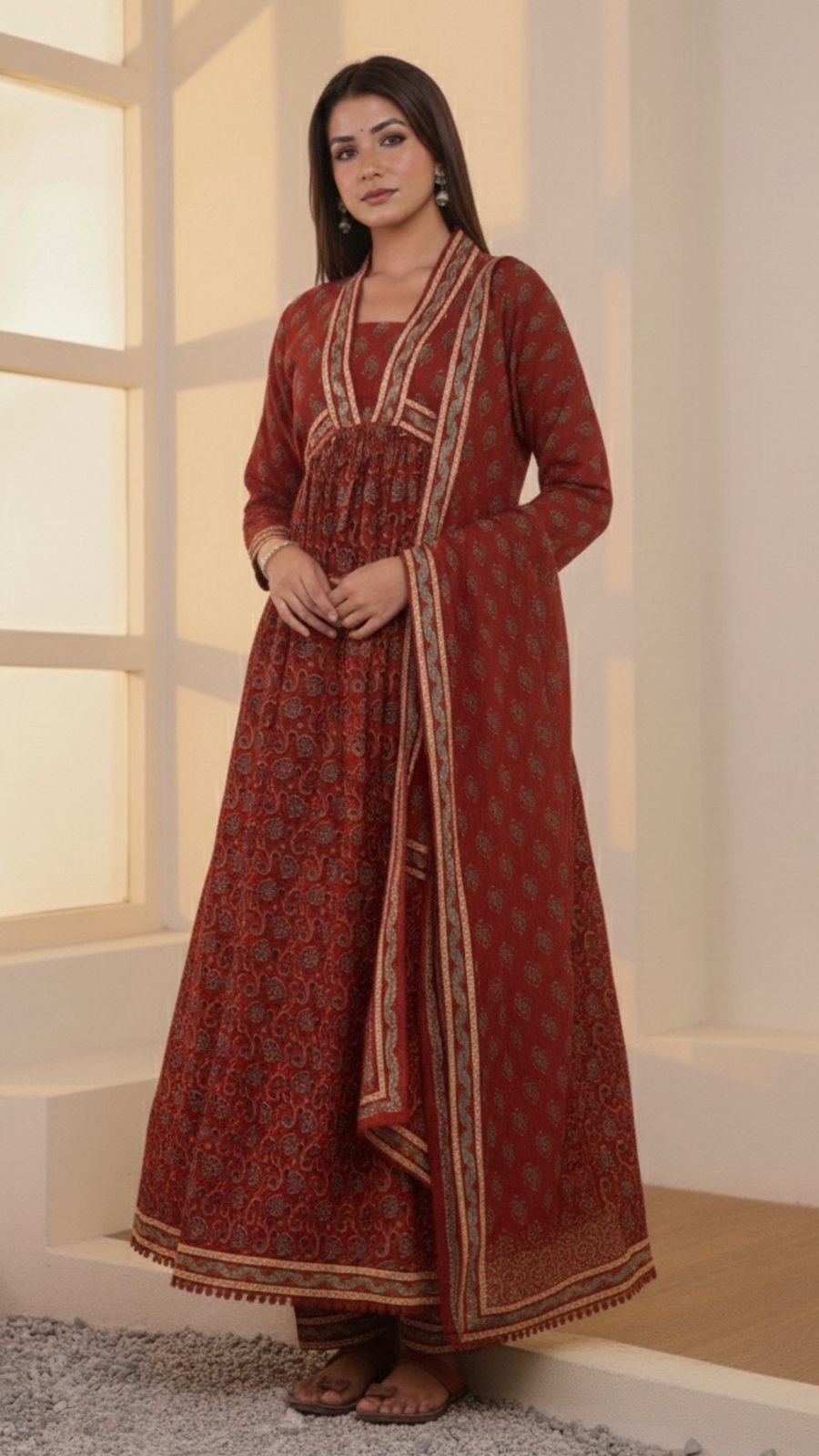 Ajrak Royal Anarkali