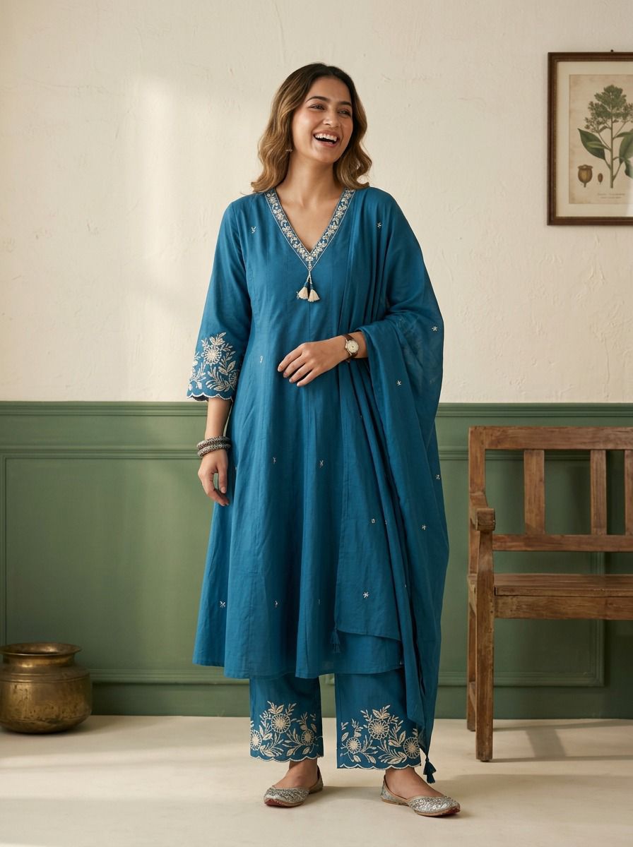 Masakali Slub Cotton Farsi Set